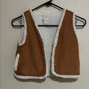 Happily Grey Kids Brown Sherpa Vest
